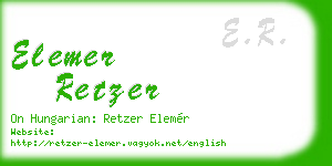 elemer retzer business card
